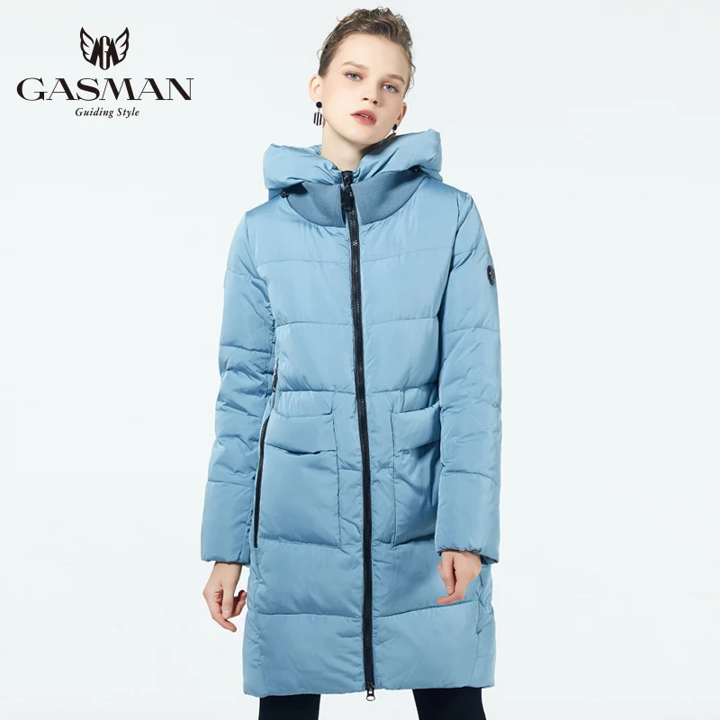 GASMAN модная куртка женская теплая парка с капюшоном био пух пальто большой размер 5XL 6XL женский пуховик новая зимняя коллекция