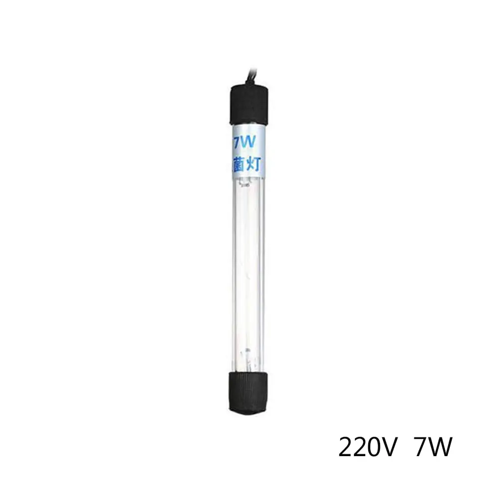 220V EU 7W Junejour аквариум стерилизующая ультрафиолетовая лампа огни очиститель воды огни ЕС/США плюс - Цвет: 220V EU 7W