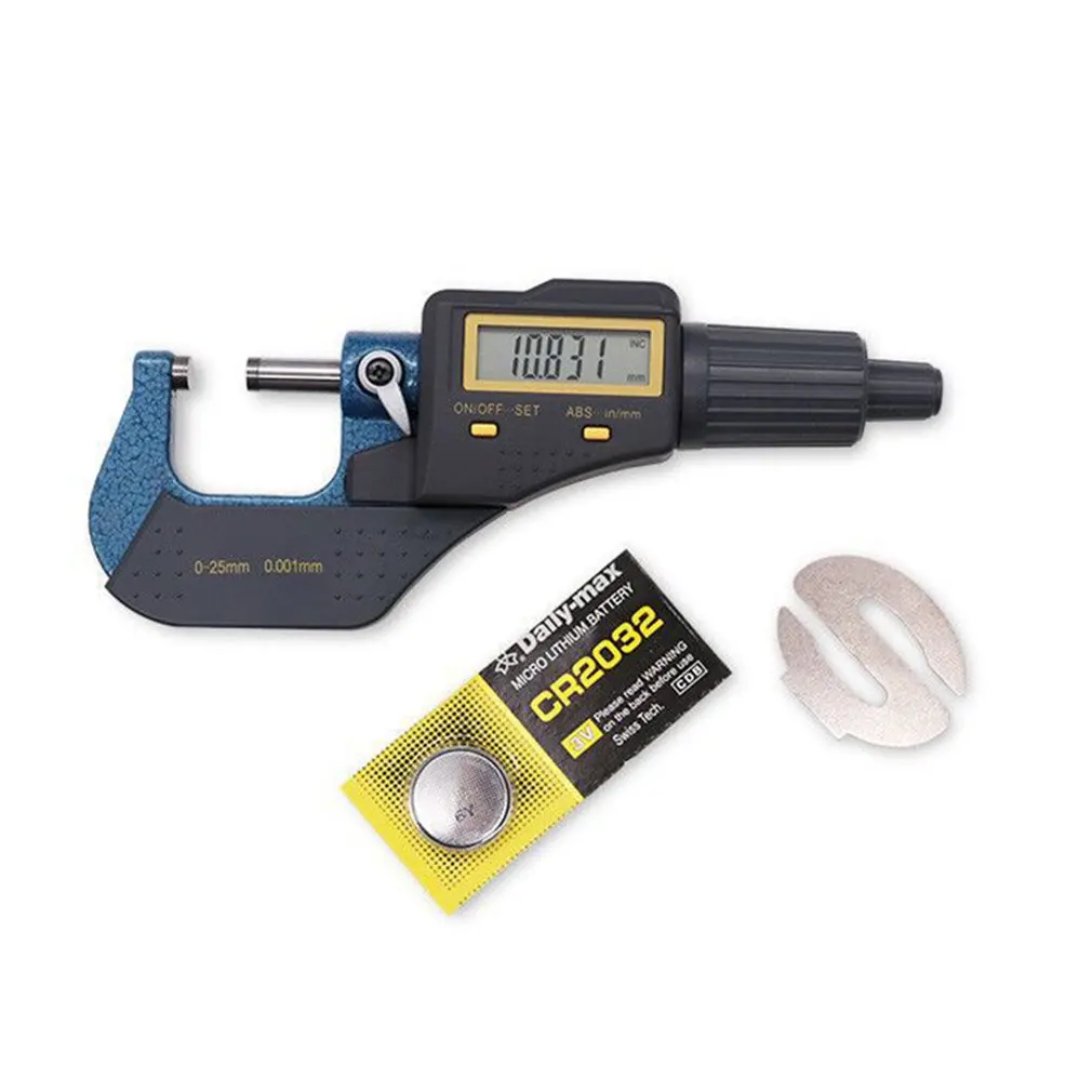 

Electronic Outside Micrometer 0-25mm/0.001mm LCD Digital Gauge Vernier Caliper Meter Carbide Tip Measuring Tools