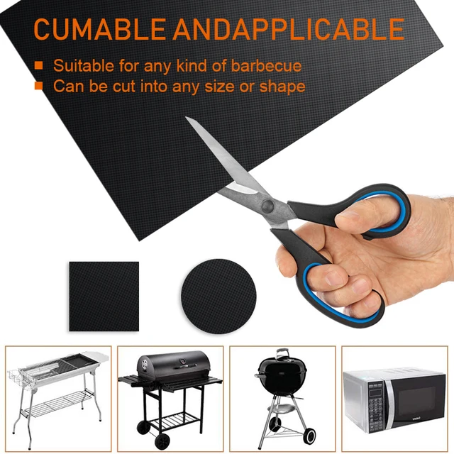 4Db Non-Ragasztó Grill Szőnyeg 40*33 Cm Sütő Főzési Hőállóság Grillező Lap Kültéri Bbq Kiegészítők Partihoz - Image 5