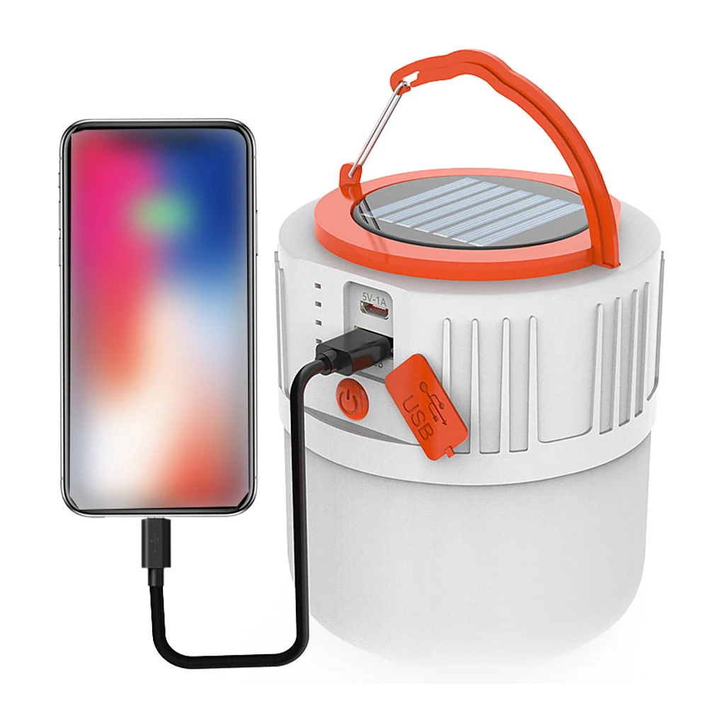 USB Solar Charging Light 24 Lamp Bead Energy saving Bulb Night Market