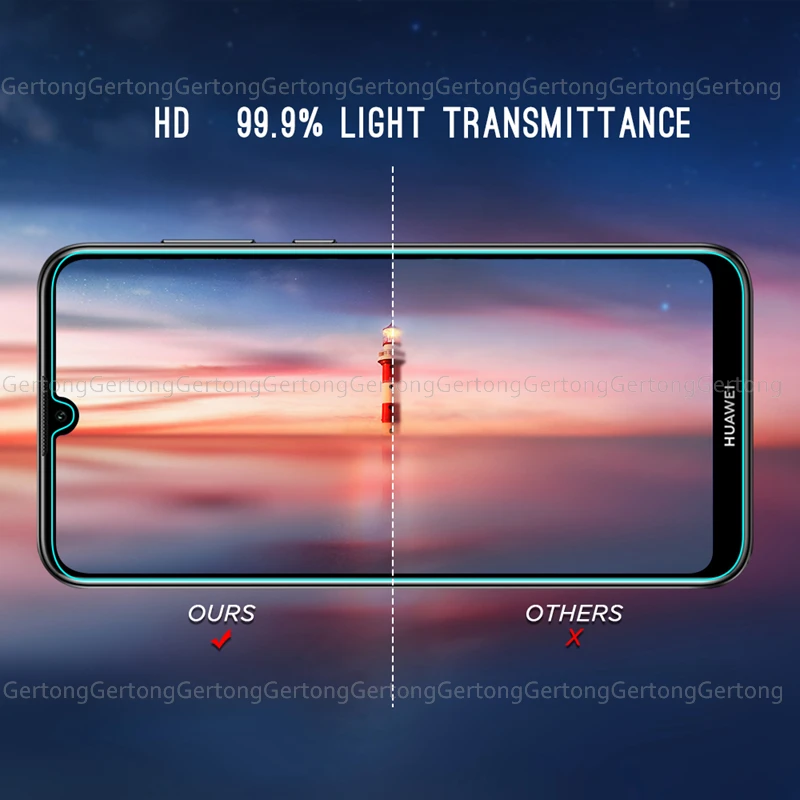 

shockproof Tempered Glass For Huawei P20 Mate 10 Pro Clear film For Huawei Y6 Y7 2019 Mate20 Pro With White Side Repair Glue