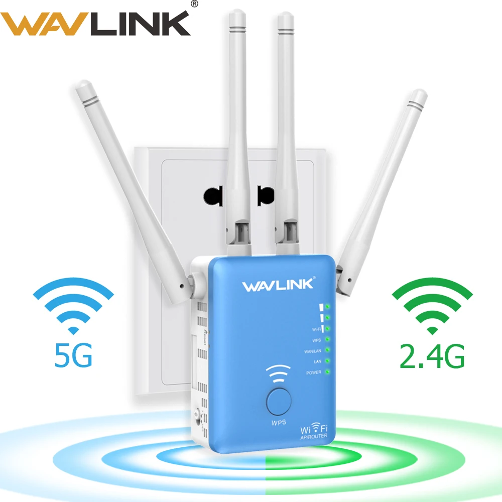 Беспроводной репитер Wifi Wavlink/Маршрутизатор 1200 мбит/с 2.4 ГГц и 5 двухканальный