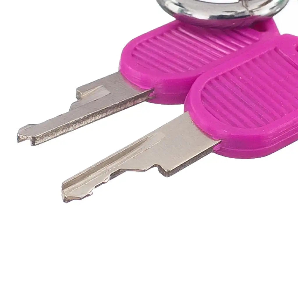 Small Mini Padlock with Two Keys for Luggage Suitcase Bag Rose Red