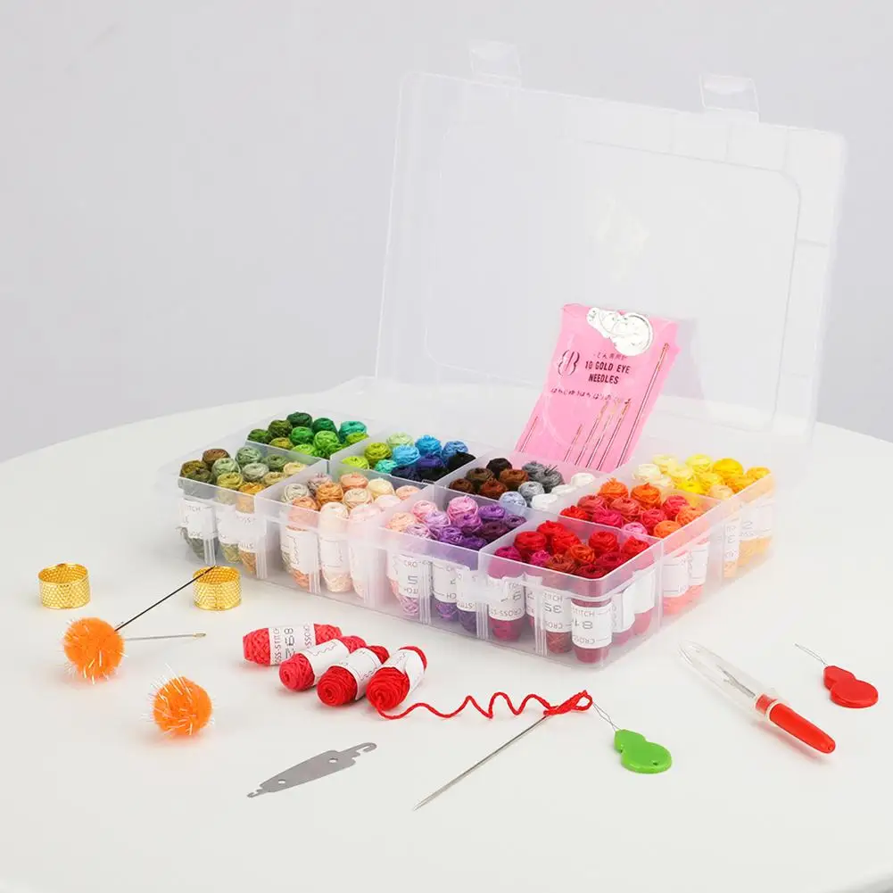 Stitch Kits Embroidery Thread With Organization Box Cross Kit Embroidery Thread Sewing Thread String Kit
