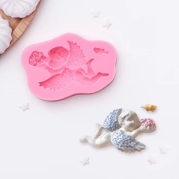 

Silicone mold 9.3 × 6 cm "Angel with a bouquet"