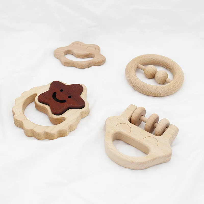 Organic Baby Teething Product Beech Wooden Rattle Teether DIY Wood Teether Pendent Eco-Friendly Safe Baby Teething Chew Toys Organic Baby Teething Product Beech Wooden Rattle Teether DIY Wood Teether Pendent Eco-Friendly Safe Baby Teething Chew Toys
