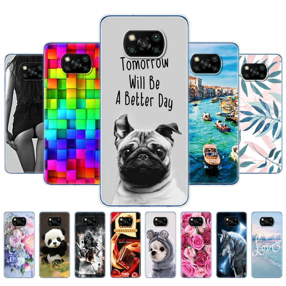 Per Xiaomi Poco X3 Custodia Nfc Cover Posteriore In Silicone Morbido Tpu Per Paraurti Poco X3 Pro Poco X 3 Pocox3 Nfc 6.67 ''Global Pocophone