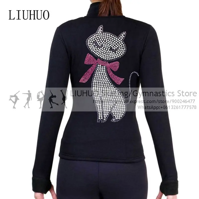 Figure Skating Jackets Girls Children Long sleeves Women Skiing Roller ice skating shirts Skating training Practise wear