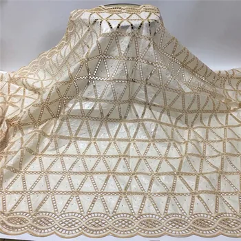 

2020 New arrival african Bazin riche fabric with beads embroidery lace / bazin riche dress material Nigerian HS061805