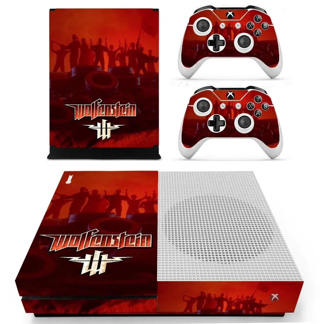 Наклейка s Wolfenstein: Youngblood для Xbox One S виниловые наклейки на кожу Наклейка Обложка Pegatinas Adesivo для Xbox one Slim Console и два контроллера шкуры
