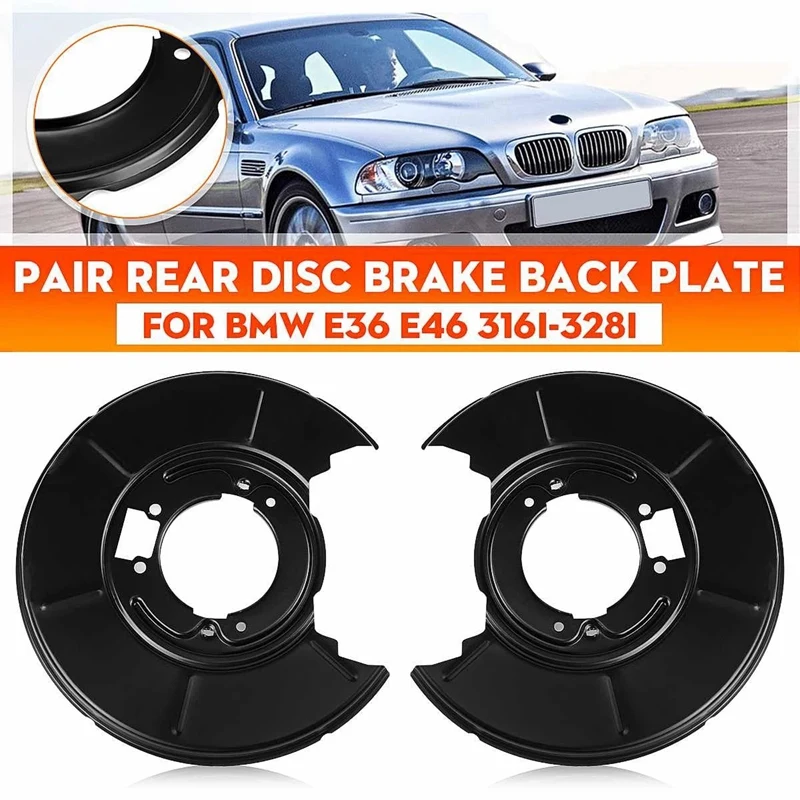 2Pcs Car Rear Brake Plate Disc Dust Cover Replacement for BMW E36 E46