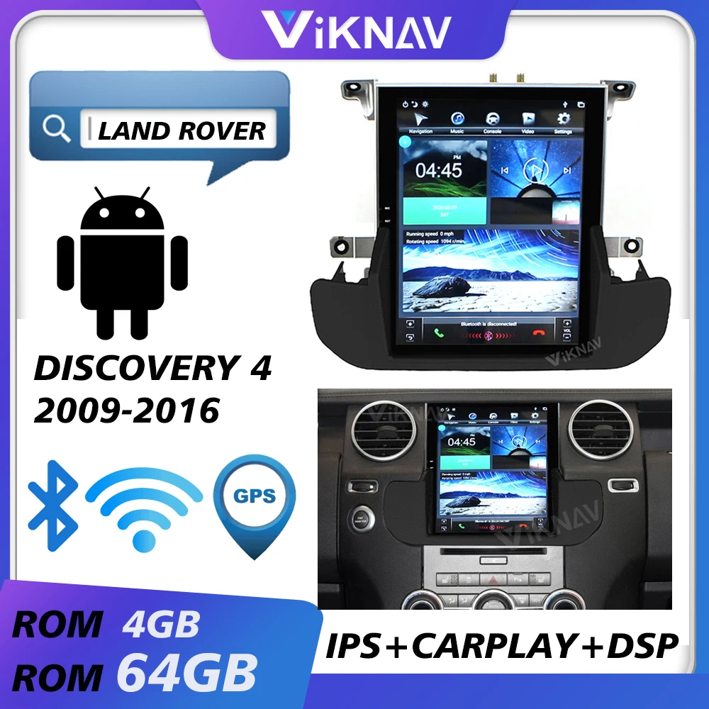 

car gps navigation multimedia player for land rover discovery 4 2009-2016 android radio head unit car audio autoradio hd screen