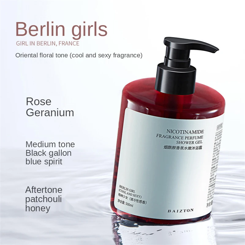 Niacinamide Perfume Shower Gel Body Wash Brightening Exfoliating Smoothing Gentle Cleansing Moisturizing Bath Lotion Women Men body wash