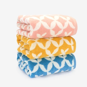 

Bath Towels 100% Cotton Checkered towel Avaliable Cotton Fiber Natural Eco-friendly 3-color printing 140x70cm Bath Towel