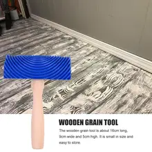 Для DIY художников деревянный зерновой инструмент с ручкой резина+ дерево эмпайстический зернистый шаблон штамп для картины для украшения стен синий