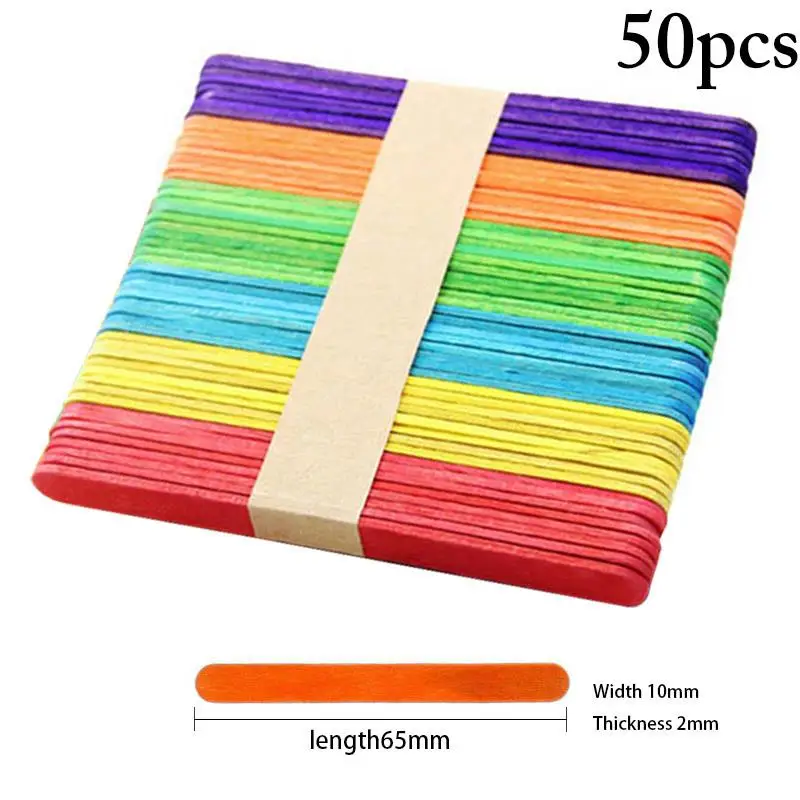50pcs Popsicle Stick Ice Cube Maker Cream Tools Model Special-Purpose Wooden Craft Stick Lollipop Mold Accessories ice mold,ice cream sticks,ice cream molds,disposal lollipop sticks
