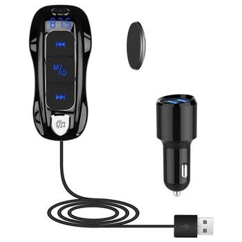 

BC56 FM Transmitter Car Auto Bluetooth 5.0 Handsfree Car Kit TF Card MP3 Player QC 3.0 Dual USB Fast Charger