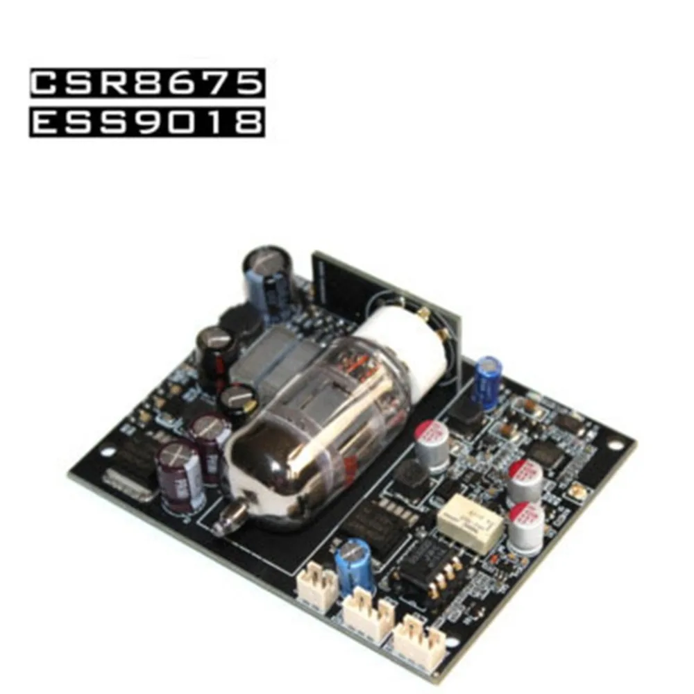 DYKB 12AU7 трубка CSR8675 BT 5,0 аудио приемник плата ES9018 декодер DAC 12s сигнал APTX AUX для 12 В 24 в автомобильный усилитель