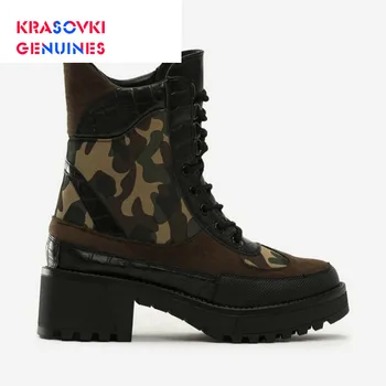 

Krasovki Women's Boots Fashion Hight Top Camouflage Shoes Women's Boots Wear Resistant Rubber Shoes Outdoor Hiking Canvas Shoes
