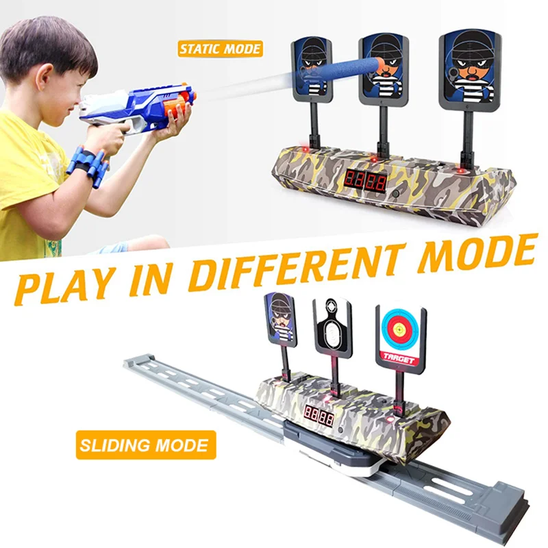 Toy-Toys Target Dart-Game Air-Bullet-Gun Score-Shot Shoot Auto-Reset Nerf Electric Kids