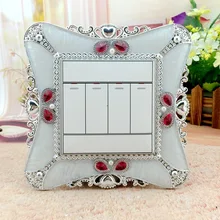 Европейский стиль креативные наклейки для выключателей cha zuo галстук белый цветок смолы наклейки на стену 86 Тип напрямую от производителя оптом