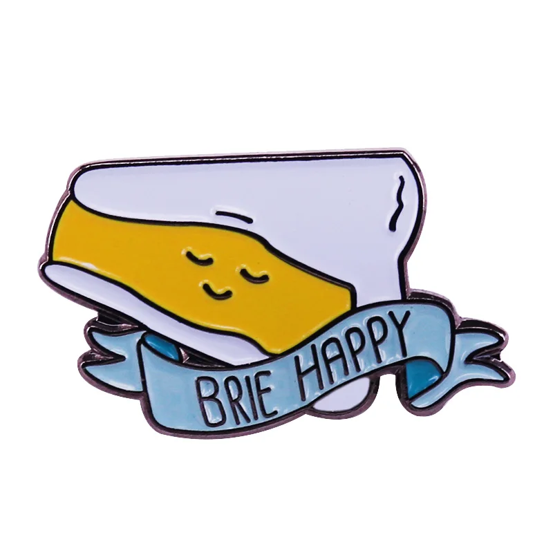 Очаровательная брошь Brie Happy Cheese с забавным напоминанием о улыбке|Броши| |