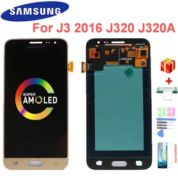 

Super AMOLED J320 LCD For Samsung Galaxy J3 2016 J320A J320F J320P J320M J320Y J320F LCD Display Screen Touch Digitizer Assembly
