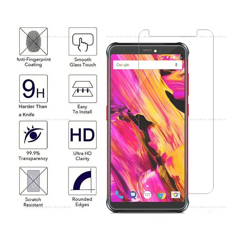 

9H Protective Tempered Glass For Vernee MIX 2 Mars Pro X2 X1 V2 Pro M5 M3 Clear Screen Protector For Vernee mix2 Shockproof Film