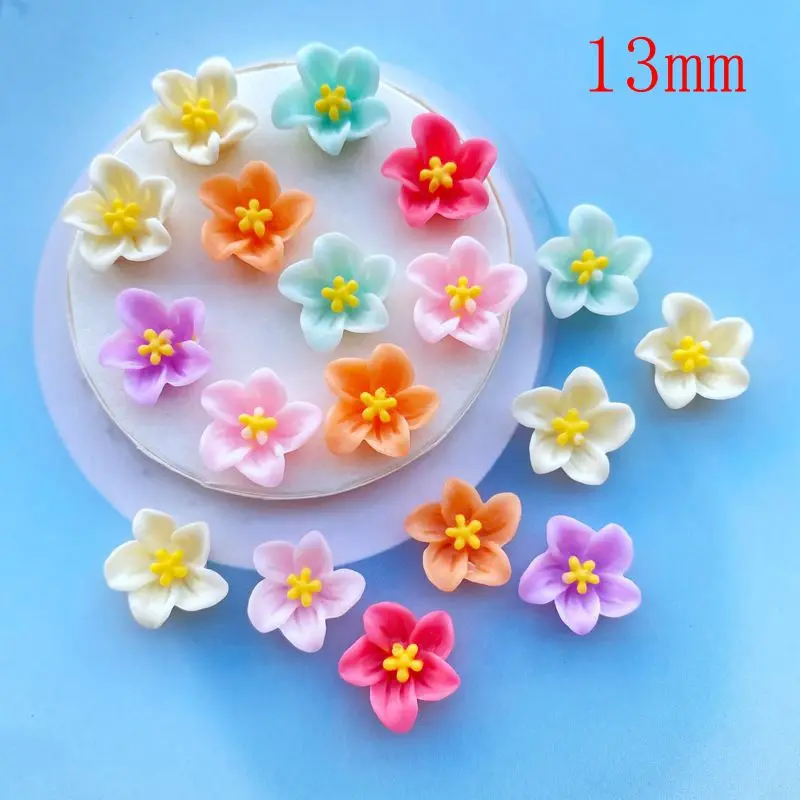 30Pcs Kawaii Cute Mixed Flowers Flat back Resin Cabochons Scrapbooking DIY Jewelry Craft Decoration Accessorie E199