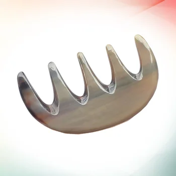 

1pc Hair Comb Handmade Wide Tooth Anti-static Ox Horn Hair Groomers Massage Combs for Man