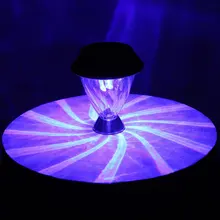 Практичный светодиодный наружный из нержавеющей стали белый/меняющий цвет Солнечный газон светильник дорога, тропа садовый светильник газон светильник