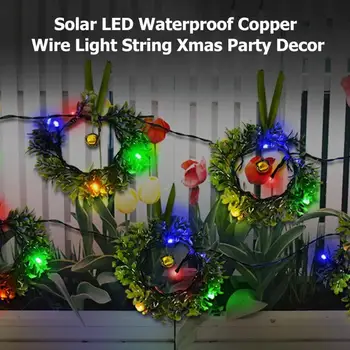 

12LED IP65 Outdoor Waterproof Christmas Decoration Wreath Battery Box Colored LED Light String Garden Front Wreath