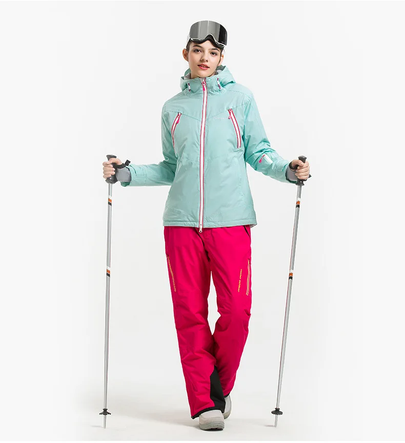Новая одежда для спорта на открытом воздухе, лыжный костюм, женский плащ, куртка с капюшоном, толстый, с защитой от ветра, с манжетами, теплый лыжный костюм