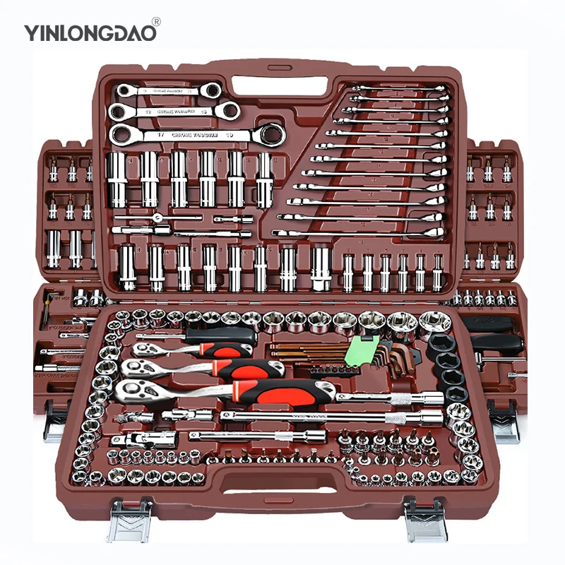 

Socket Set Universal Car Repair Tool Ratchet Set Torque Wrench Combination Bit A Set Of Keys Multifunction DIY toos