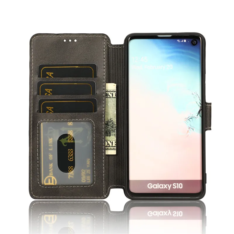 Кожаные чехлы для Samsung Galaxy S10 чехол книжка с подставкой S10E S9 S8 Plus M10 M20