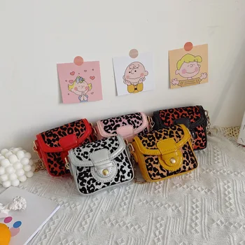 

Children's Leather Purses and Handbags 2020 New Leopard Cross Body Bags for Kids Girl Clutch Purse Shoulder Bag