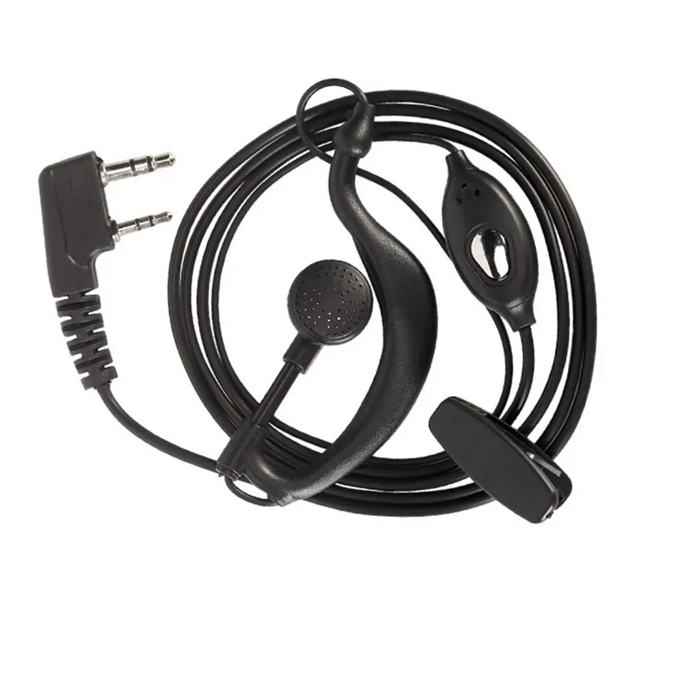 Портативный Mini 2 Pin к Тип заглушка наушник bluetooth гарнитуры проводные наушники с микрофоном Универсальный Ушные крючки для переносного приемо-передатчика