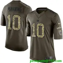 Мужской Нью-Йорк s#10 Eli Manning зеленый Салют для обслуживания ограниченная сшитая Джерси