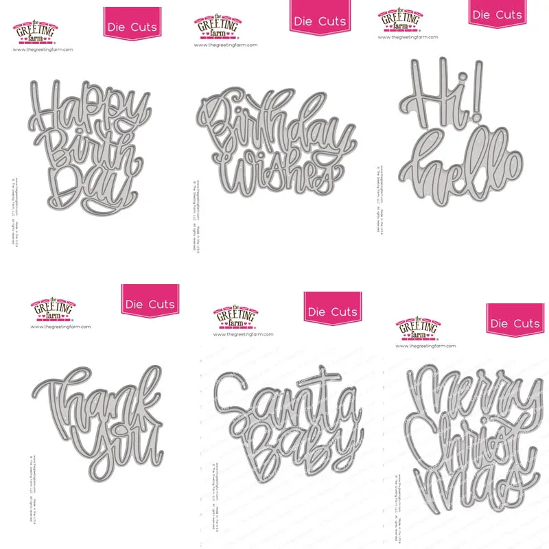 Metal Cutting Dies happy birthday for Scrapbooking Steel Craft Die Cut Embossing Paper Card Album Stencil | Дом и сад