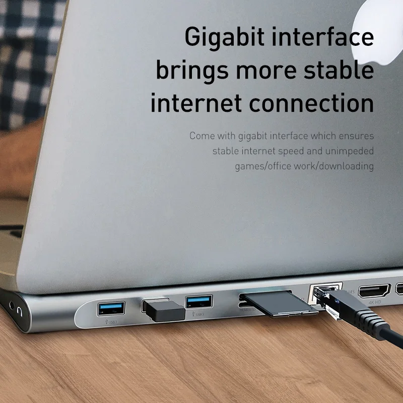 Baseus Мульти USB C концентратор для HDMI VGA RJ45 3 0 usb хаб MacBook Pro type Компьютерные аксессуары