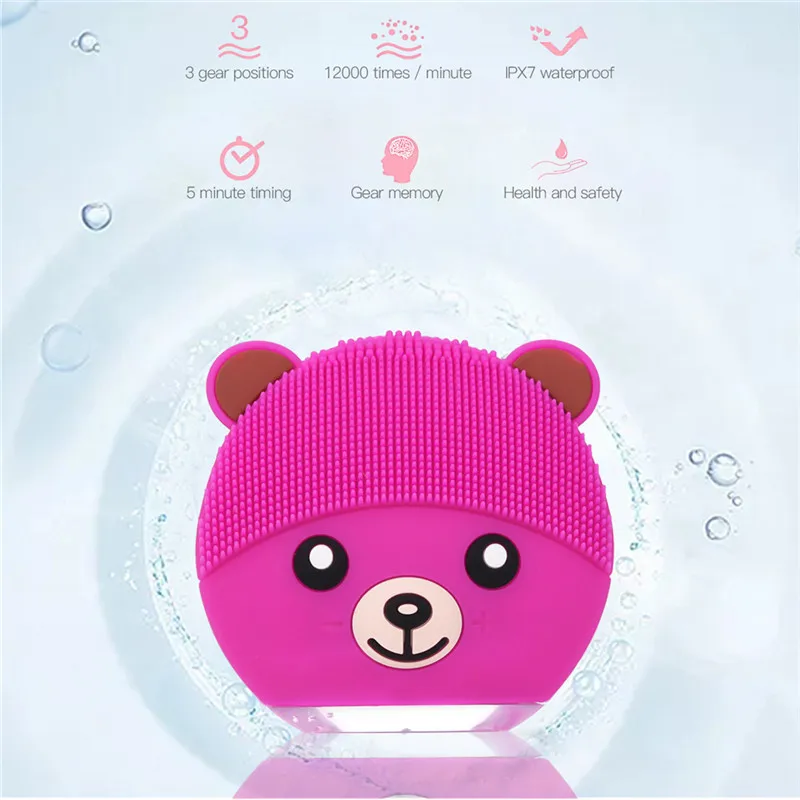 Electric Facial Cleaning Brush Sonic Vibration Massage Machine Waterproof Silicone Face Deep Cleansing Devices Skin Care Tools42