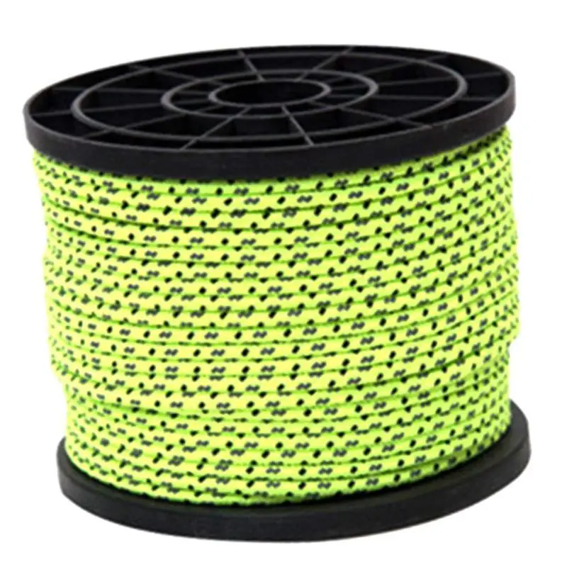 

4mm 50m/16.4ft Glow in the Dark Luminous Reflective Tent Rope Guy Line Camping Cord