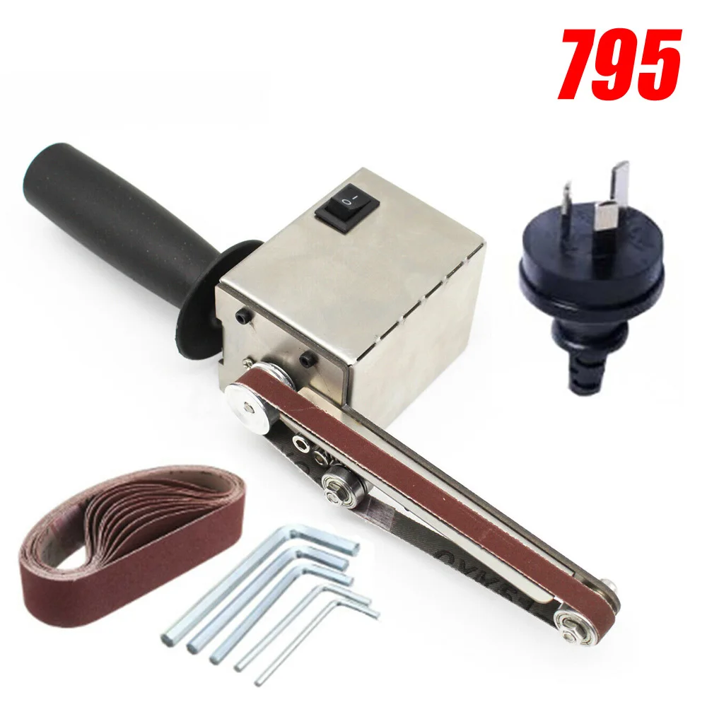 

Mini Electric Belt Sander Grinder Polishing Machine Sanding Belts Sharpener Set Flexible Workbench All Sorts 2020 New Arrival