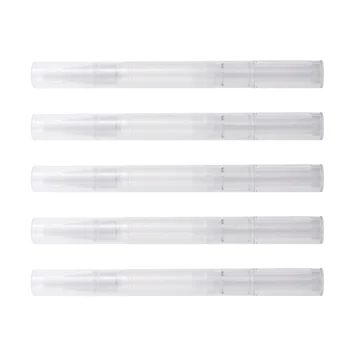 

12pcs Transparent Empty Nail Oil Twist Pen Cosmetic Container Lip Gloss Brush Applicators Liquid Tube Transfer Pipettes (NO.1, 3