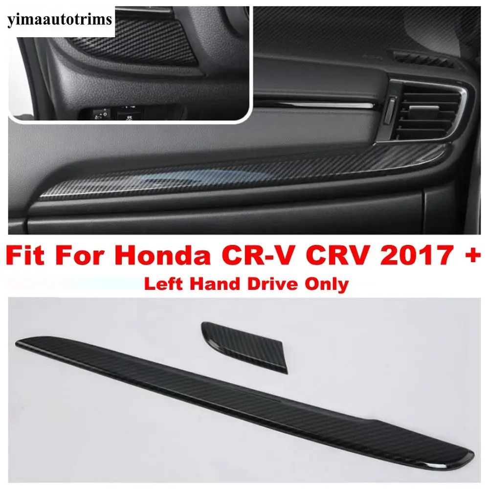 

Car Central Control Interior Decoration Moulding Trim Strips Sticker For Honda CR-V CRV 2017 - 2020 Carbon Fiber Look Accessory