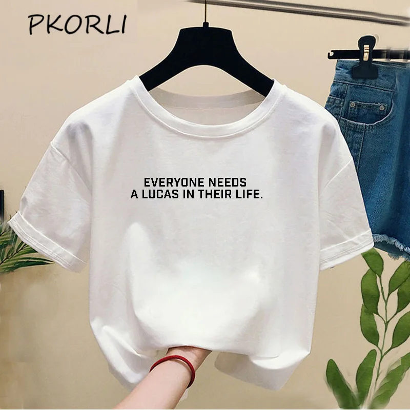 Футболка NCT Lucas Экстра K-pop женская летняя футболка с коротким рукавом и надписью