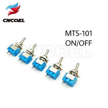

5pcs MTS-101 2 Pin SPST Switch ON-OFF 2 Position 6A 250V AC Mini Electrical Toggle Switches 6MM Mounting Hole