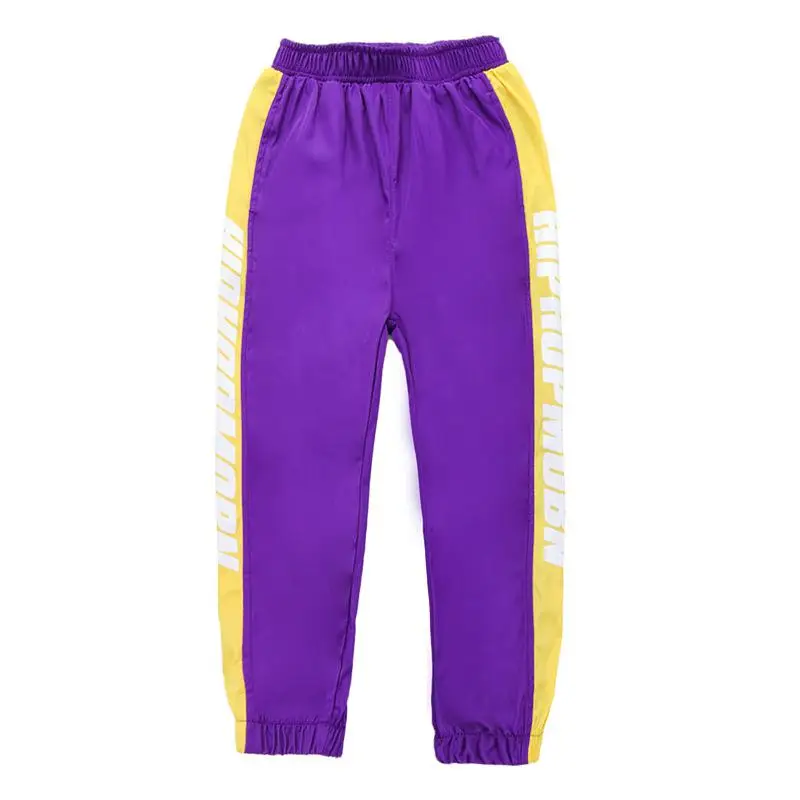 Purple Pants Children Hip Hop Clothing Loose Jacket Pants Oversized Coat Tops for Girls Boys Dance Costume Dancing Clothes 8 10 12 14 16 Year - Цвет: Purple Pants