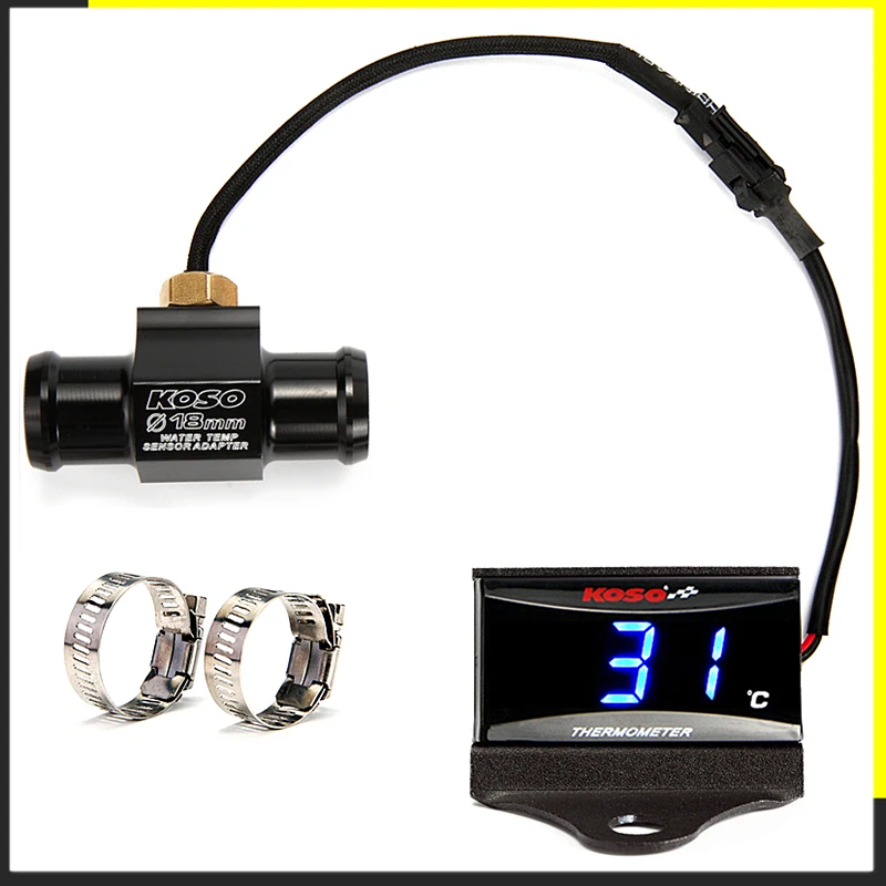 

Motorcycle Thermometer for XMAX 300 400 NMAX KOSO Mini quad square lcd digital display hygrometer temperature sensor intelligent